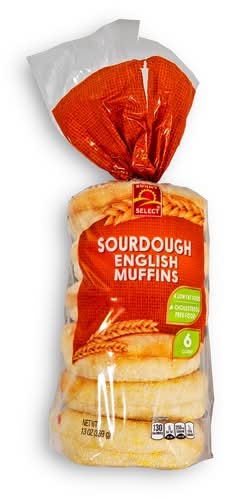 Sunny Select Sourdough English Muffins (2.16 oz, 6 ct)