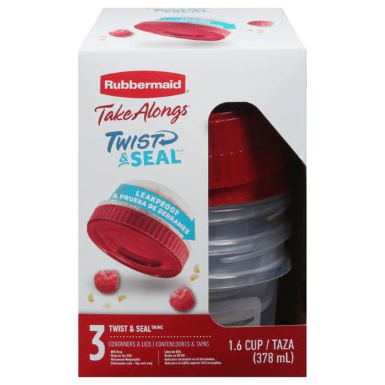 Rubbermaid Take Alongs Twist & Seal Containers & Lids Cup