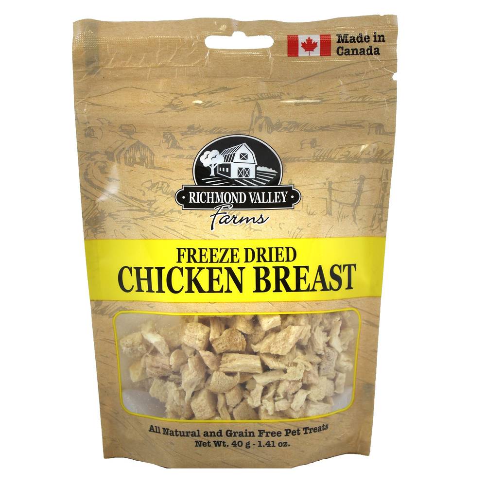 Richmond Valley Farms Freeze Dried Dog Treats - Natural, Grain Free, Chicken Breast (Size: 40 G)