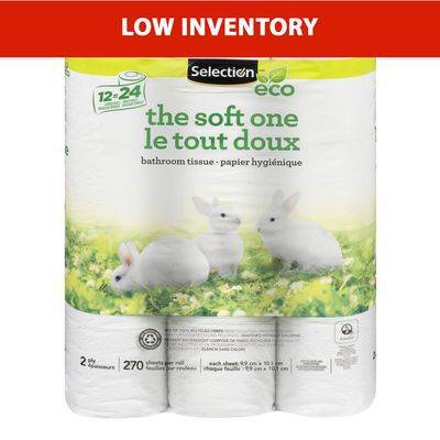 Selection papier hygiénique écologique (12 x 270 feuilles) - 2-ply bathroom tissue, eco (12x270 sheets)