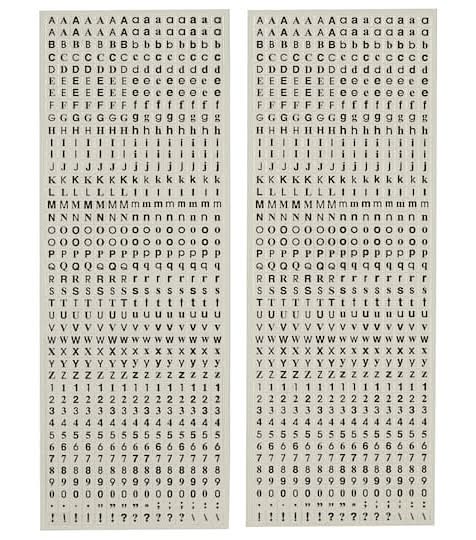 Recollections Mini Font Letter & Number Stickers, 1/4 Inches, Black (2 ct)