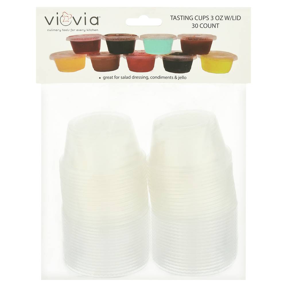 Viovia Tasting Cups With Lids (30 ct)