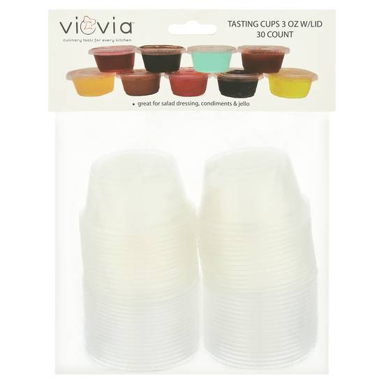Viovia Tasting Cups With Lids (30 ct)
