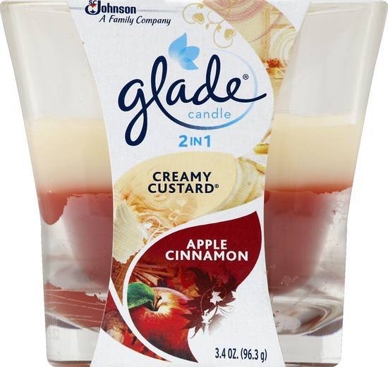 Glade 2-in-1 Creamy Custard & Apple Cinnamon Candle