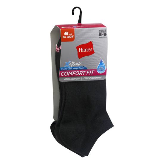 Hanes X-Temp No Show Women's Comfort Fit Socks (5-9)