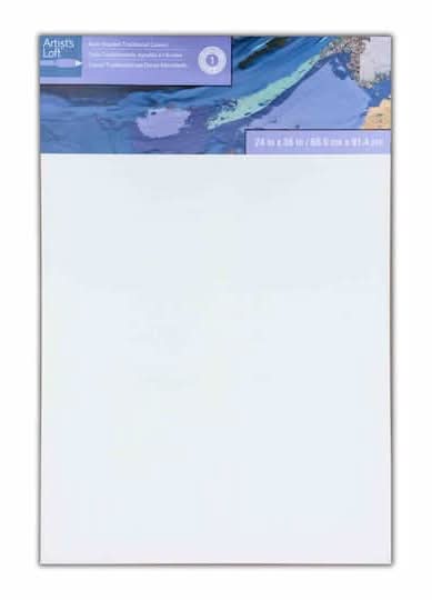Artist's Loft Level 1 Back Stapled Canvas, 24x36 in, White