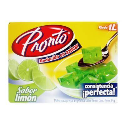 Pronto polvo para gelatina de agua sabor limón  (84 g)