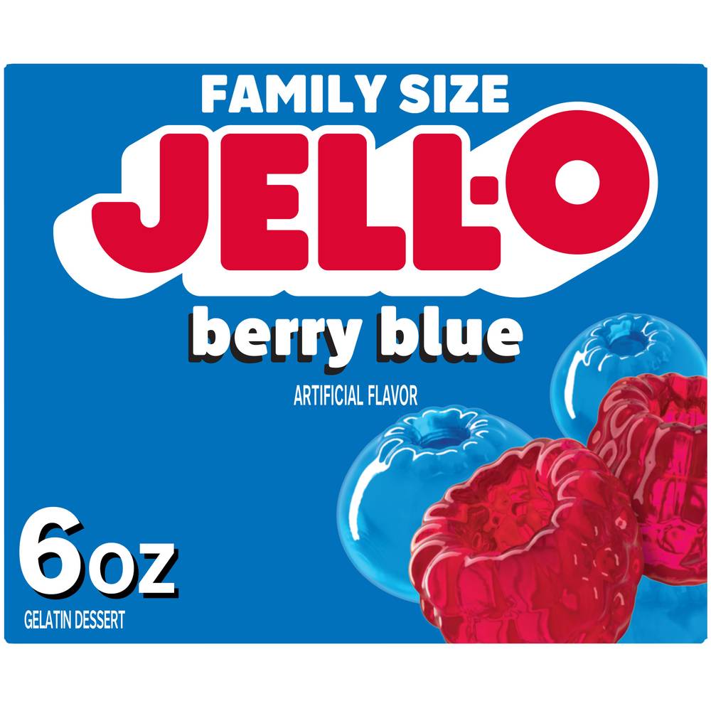 Jell-O Berry Blue Flavor Gelatin Dessert (6 oz)