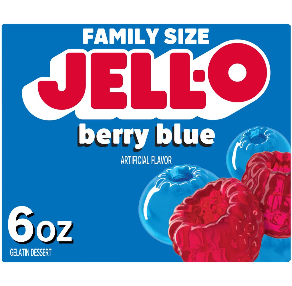 Jell-O Gelatin Dessert Mix, Berry Blue (6 oz)
