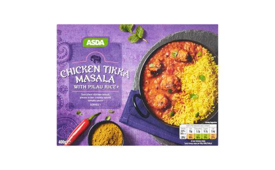 Asda Chicken Tikka Masala with Pilau Rice 400g