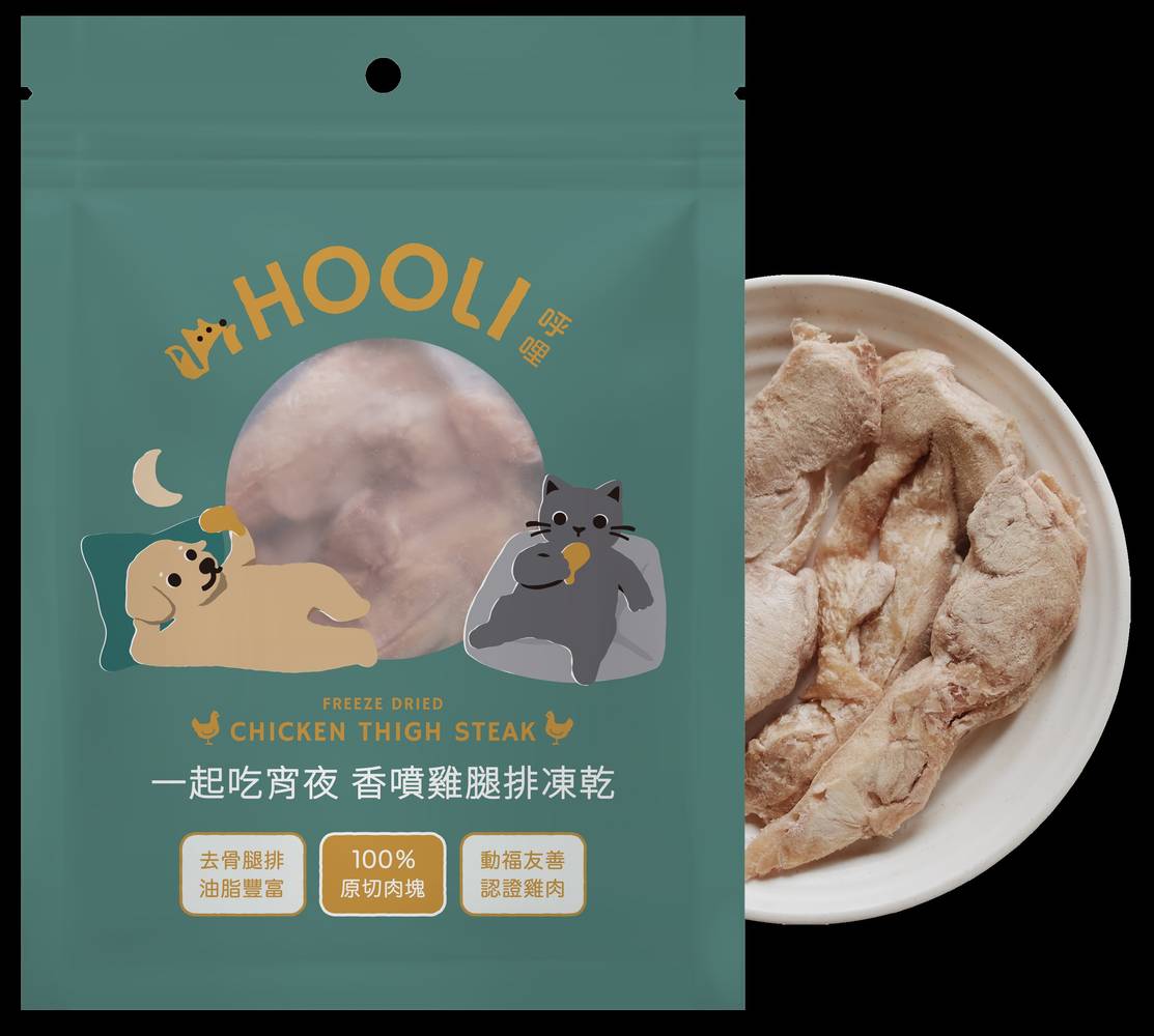 HOOLI 一起吃宵夜 香噴雞腿排凍乾/4711438470292