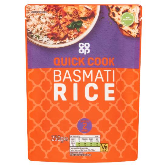 Co-Op Microwave Rice Basmati 250g