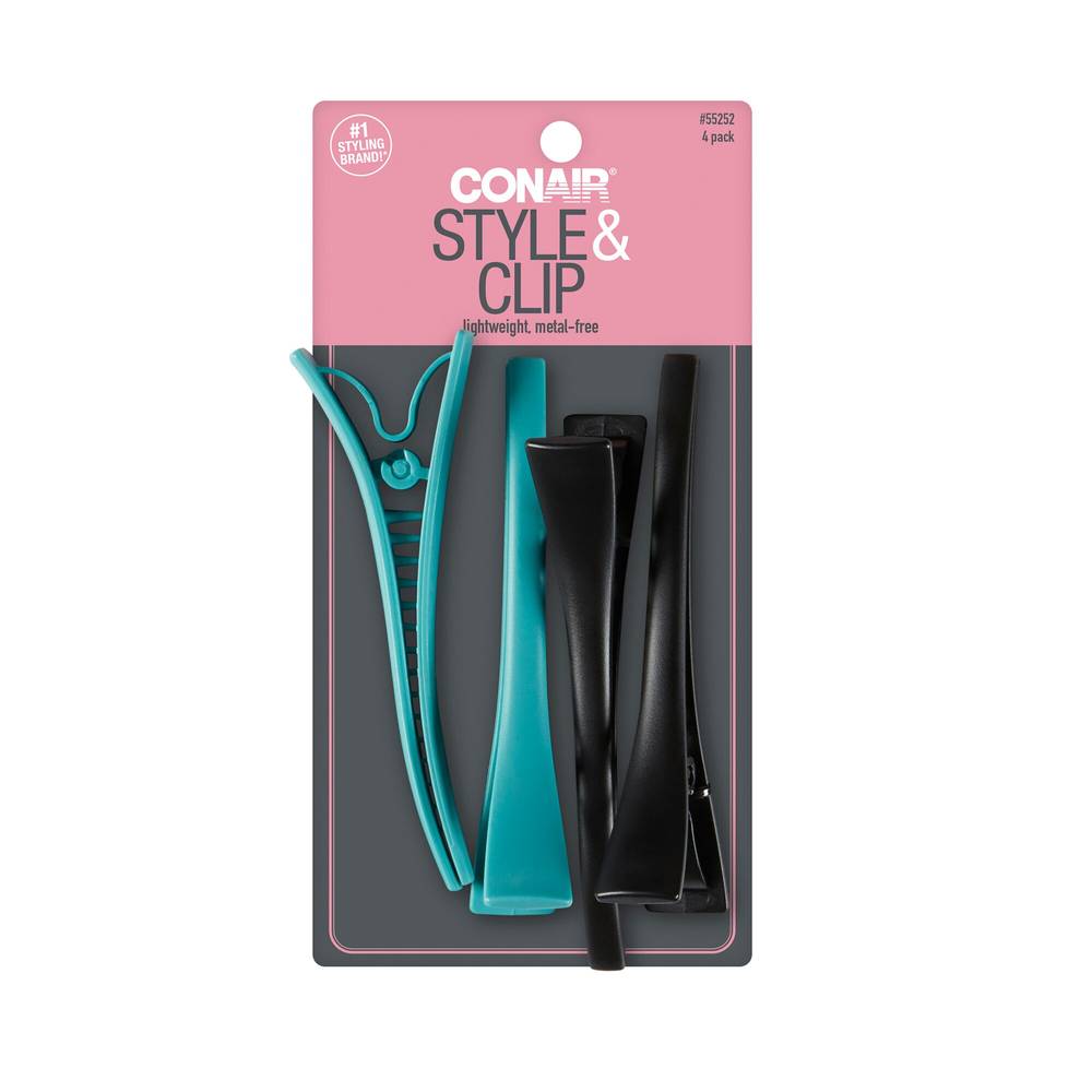 Conair Style & Clip Style Clips, 4 CT