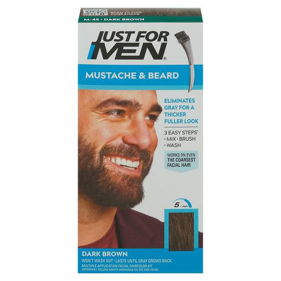 Just For Men Mustache & Beard Dark Brown M-45 Color Kit