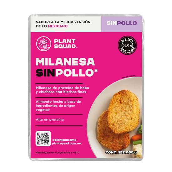 Plant squad milanesa sin pollo (resellable 460 g)
