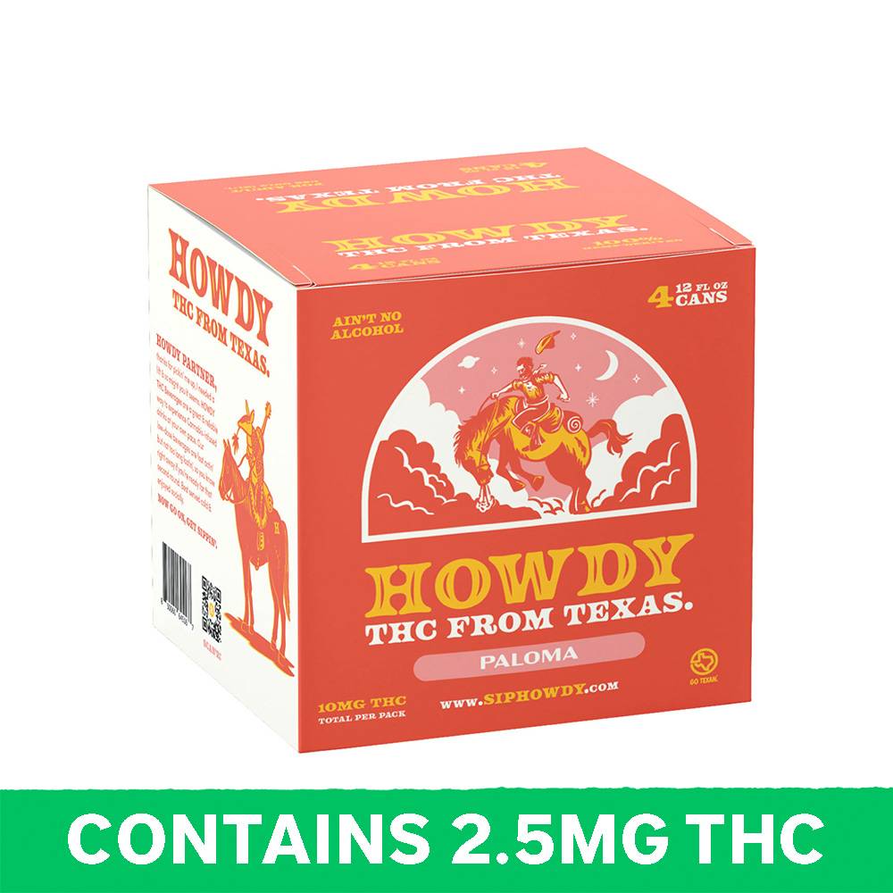 Howdy Paloma Hemp Derived Seltzer 2.5MG