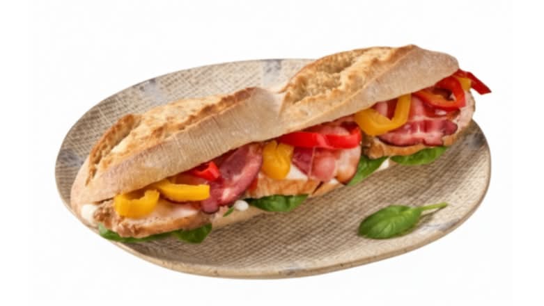 Bagietka z kurczakiem i bekonem