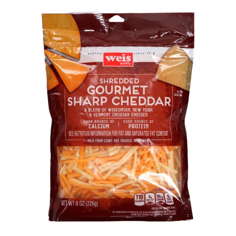 Weis Quality Cheese Gourmet Sharp Cheddar Blend Shredded