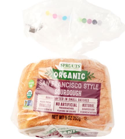 Sprouts Farmers Market Organic Sliced San Francisco Style Sourdough Bread Half Loaf