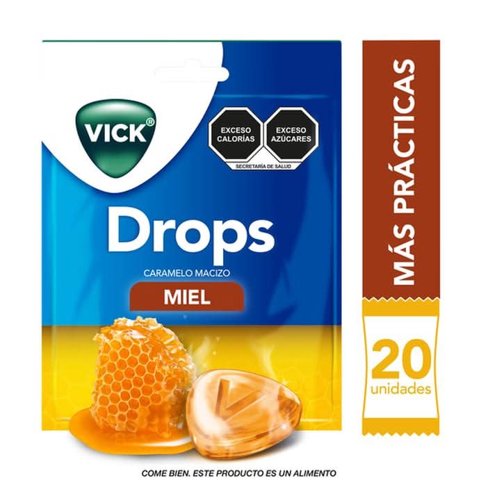 Vick · Caramelo macizo pastillas, miel (20 x 36 g)
