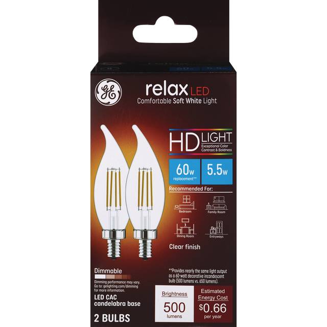 Ge Reflex 6W Deco Led Sftwht Clear