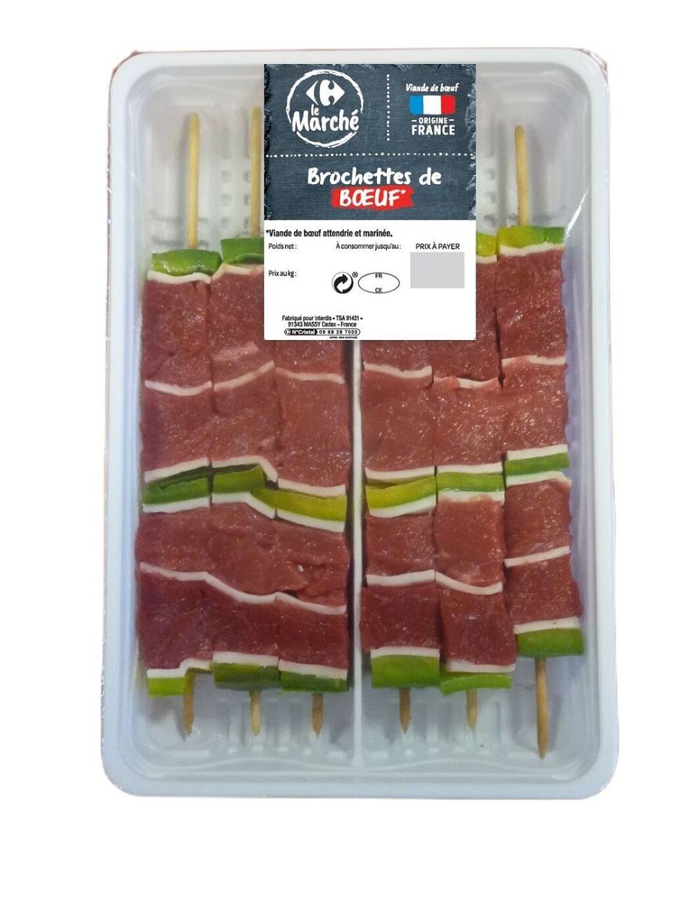 Carrefour Le Marché - Brochettes de bœuf (6)