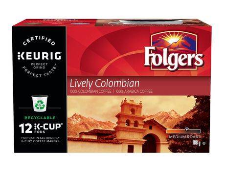 Folgers Lively Colombian K-Cup Coffee Pods (12 units)