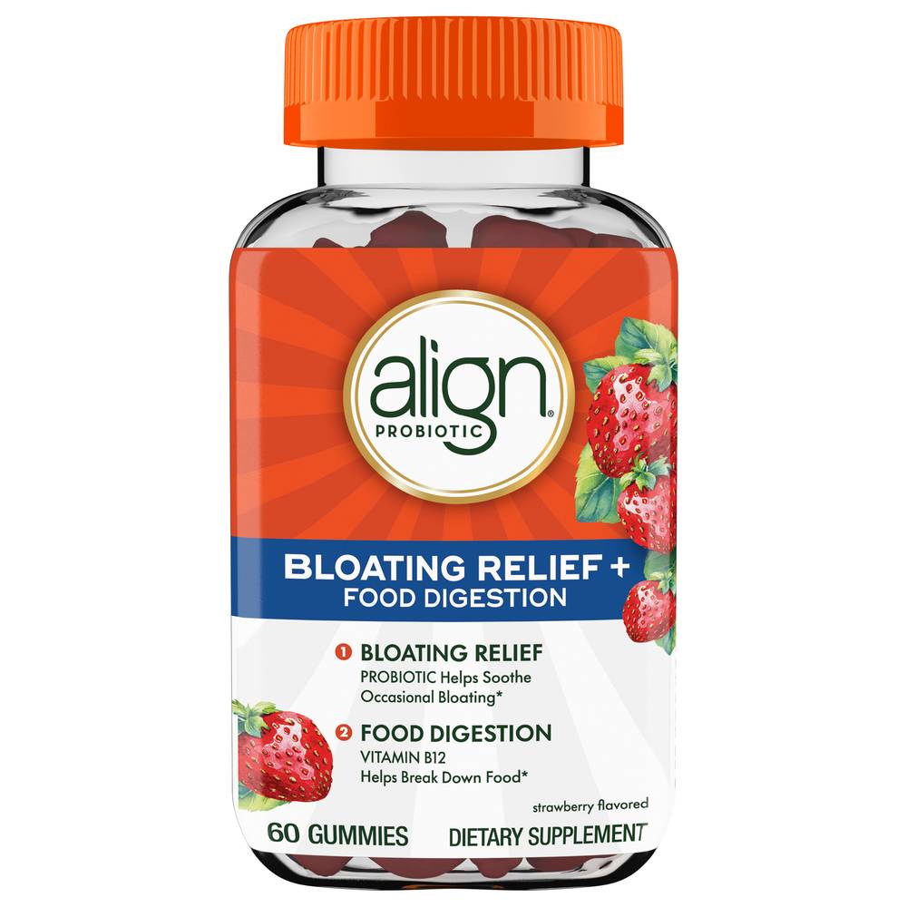 Align Probiotic Bloating Relief and Food Digestion Gummies