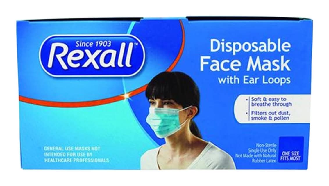 Rexall Disposable Face Mask 30 Ct