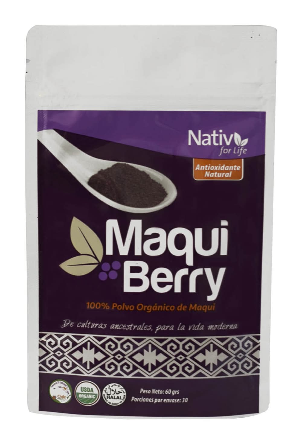 Nativ for Life · Maqui deshidratado antioxidante natural al vacío en polvo (60 g)