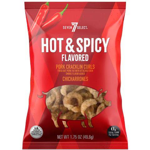 7-Select Pork Cracklins Hot 1.75oz