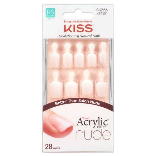 Kiss Salon Acrylic Nude French Nails Nude - 1.0 ea