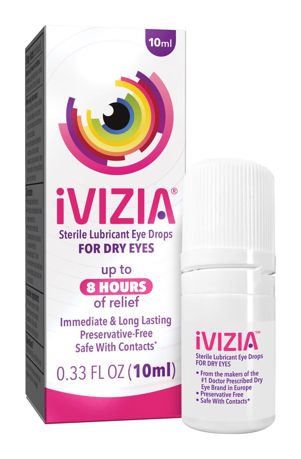 iVIZIA Sterile Lubricant Eye Drops For Dry Eye Relief (0.33 fl oz)
