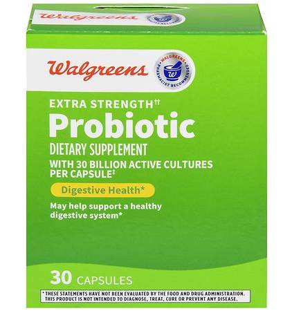 Walgreens Extra Strength Probiotic Digestive Health Capsules (30 ct)