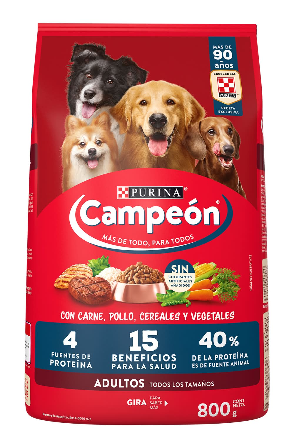 Campeón · Alimento seco adulto (800 g)