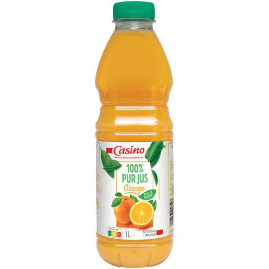 CASINO - Jus d'orange - 100% pur jus - 1l
