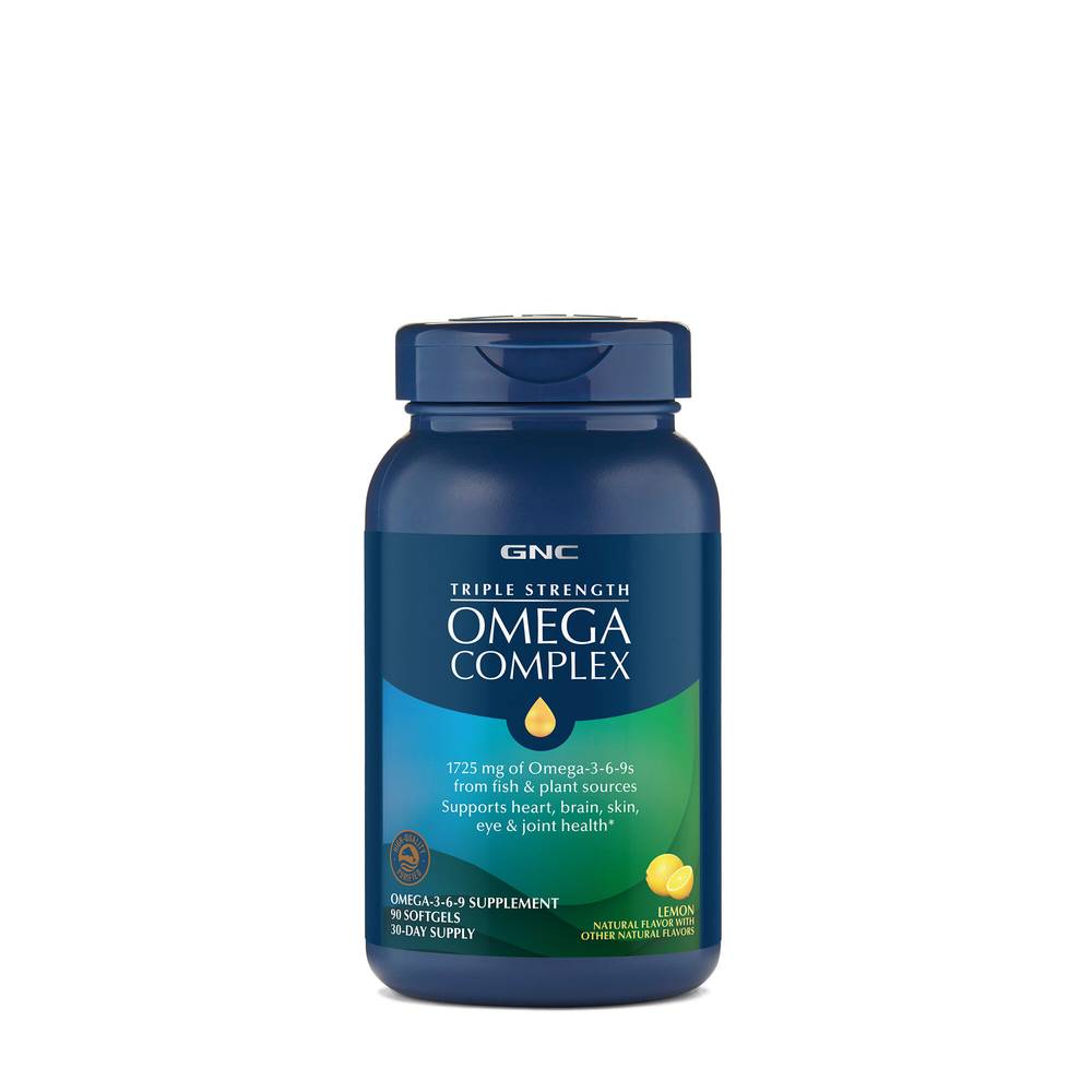 Triple Strength Omega Complex - Lemon - 90 Softgels (30 Servings)