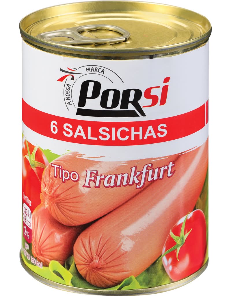 PorSi - Salsichas em lata, embalagem de 120g
