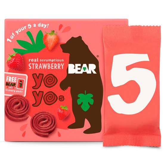SAVE £0.90 Bear Fruit Yoyos Strawberry Multipack 5 x 20g