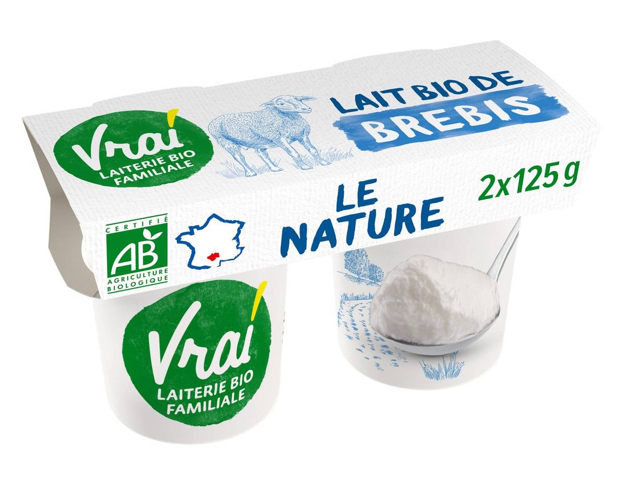 Vrai - Yaourt le nature (250g)