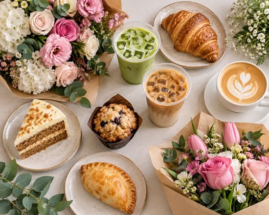 Fleurette D'amour coffee and flowers