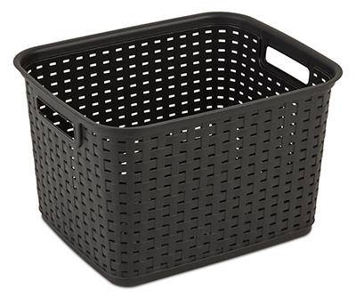 Sterilite Tall Woven Basket (black)