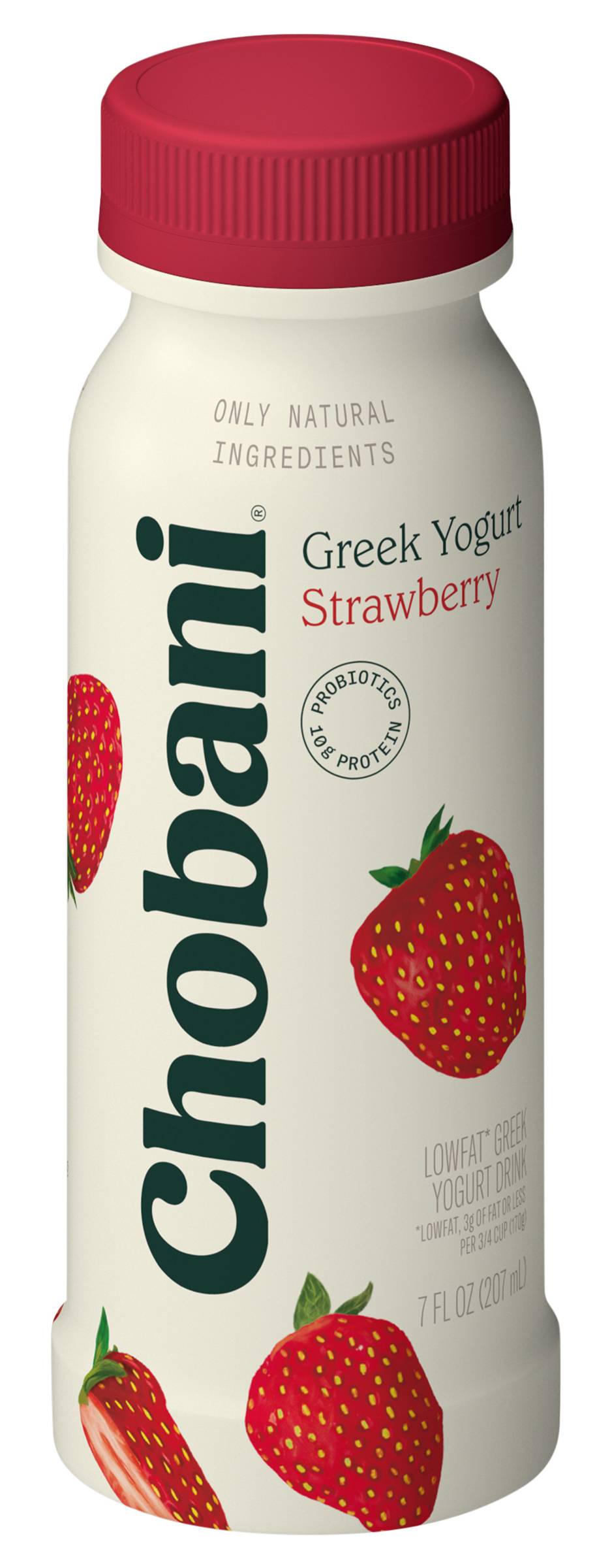 Chobani Greek Lowfat Strawberry Yogurt Drink Bottle (7 fl oz)