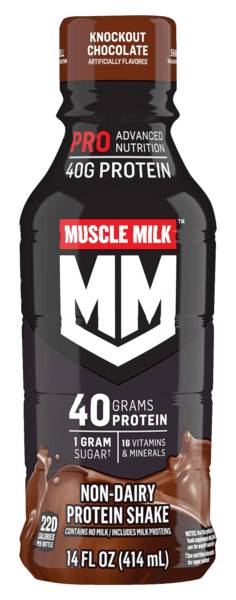 Muscle Milk Pro Knockout Chocolate Non-Dairy Protein Shake 14oz