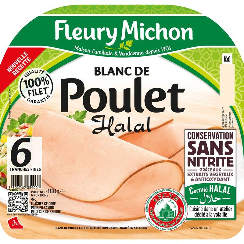 Fleury Michon - Blanc de poulet sans nitrite halal (6)