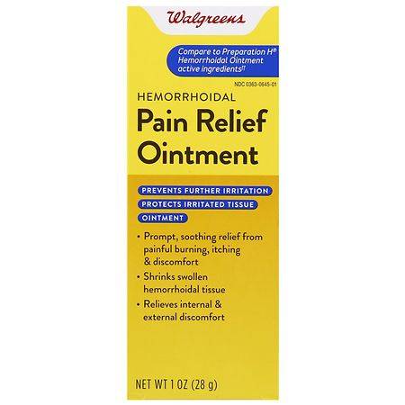 Walgreens Hemorrhoidal Pain Relief Ointment