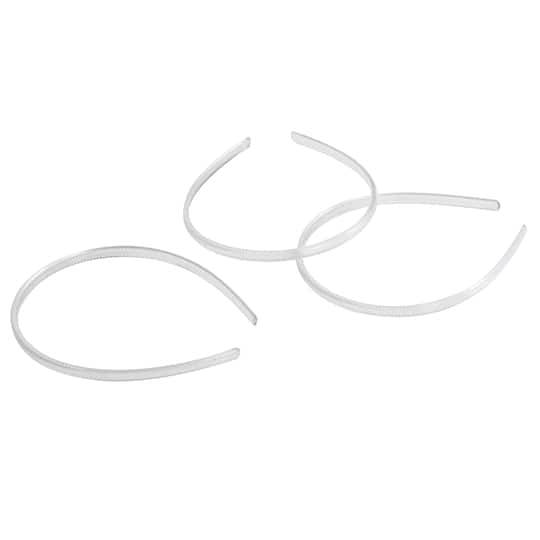 Bead Landing Plastic Headband Blanks, Clear (4 ct)