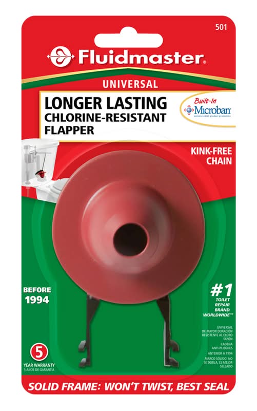 Fluidmaster Flush Valve Flapper Red Microban