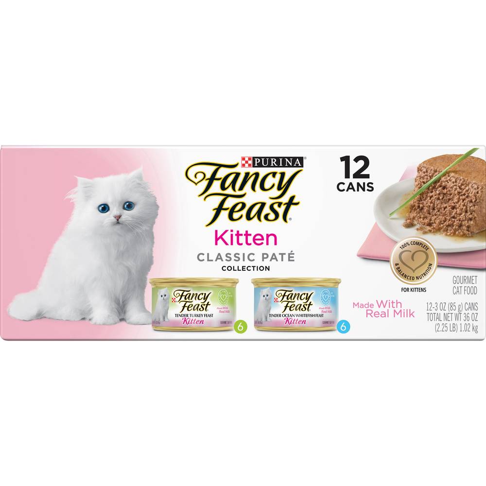 Fancy Feast Kitten Classic Pate Cat Wet Food (3 oz, 12 ct)