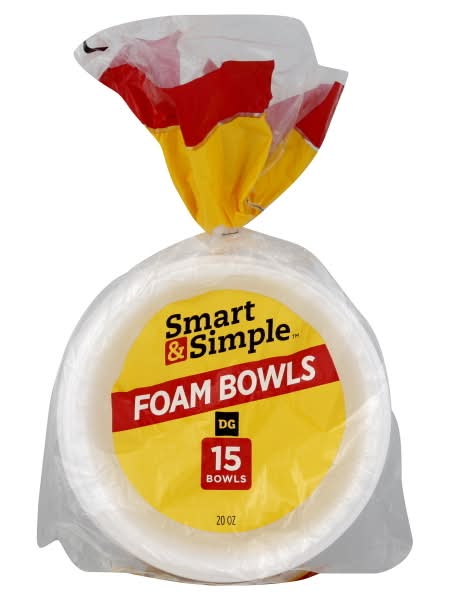 Smart & Simple Foam Bowls (15 ct)